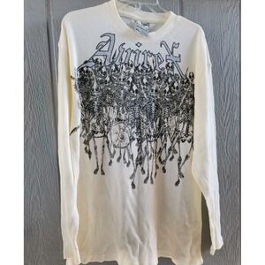 Rare Y2K Avirex Grave House & Ghost Mountain Long Sleeve Thermal Adult XL Grunge